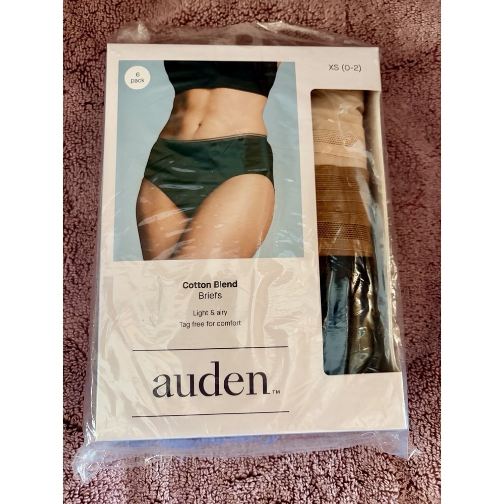 Auden Women's Cotton Blend Briefs Tag free - Sz XS (0-2) - 6 Pack